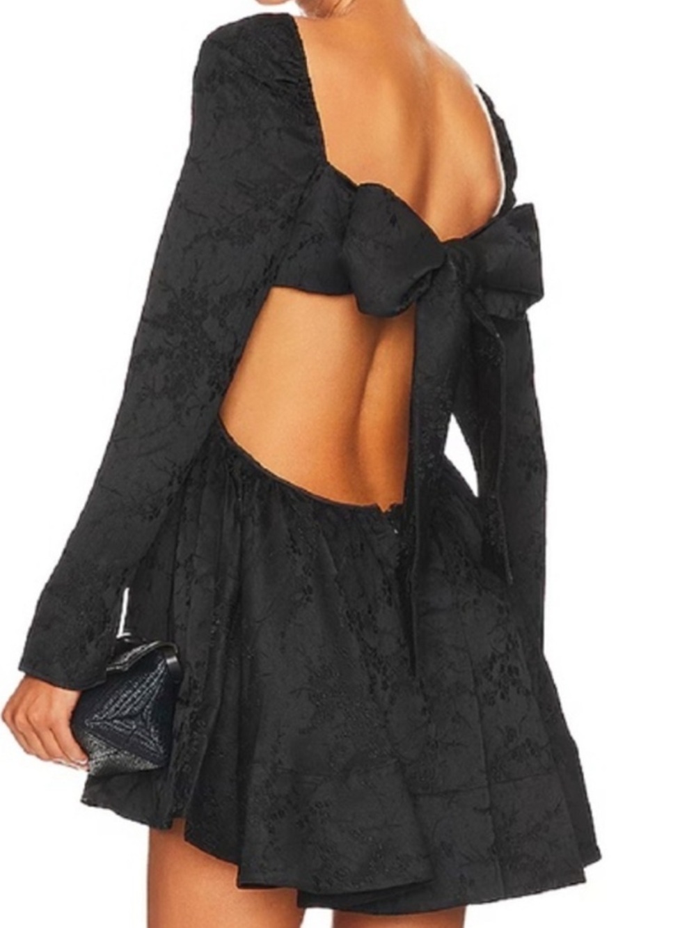 NWT Sau Lee Lena Dress Mini Black Size 6